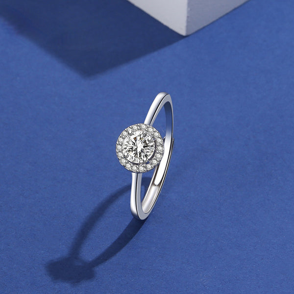 925 Sterling Silver Moissanite Ring