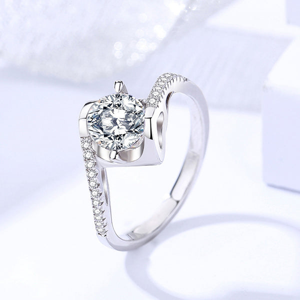 925 Sterling Silver Moissanite Ring