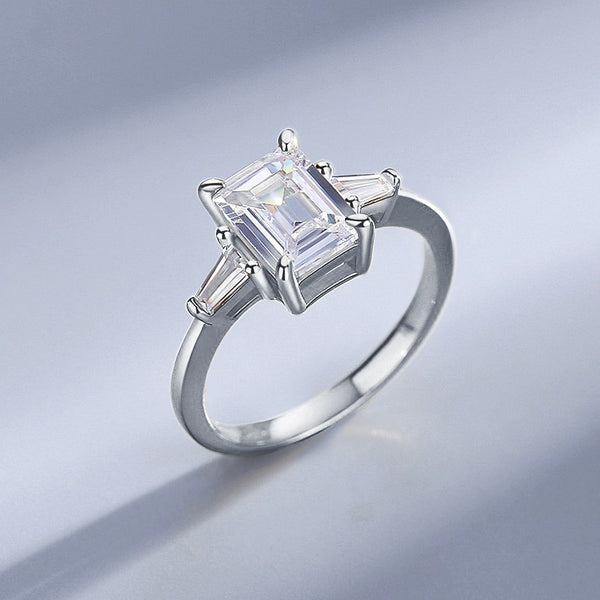 925 Sterling Silver Moissanite Ring