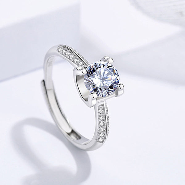 925 Sterling Silver Moissanite Ring