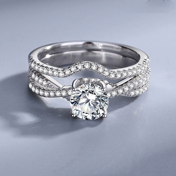 925 Sterling Silver Moissanite Ring