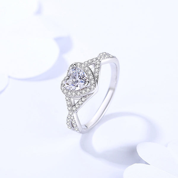 925 Sterling Silver Moissanite Ring