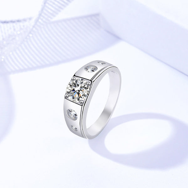 925 Sterling Silver Moissanite Ring