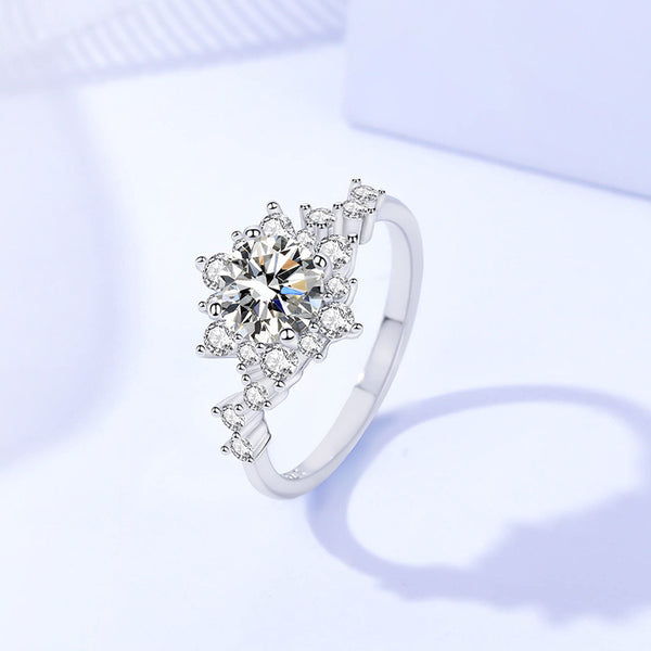 925 Sterling Silver Moissanite Ring