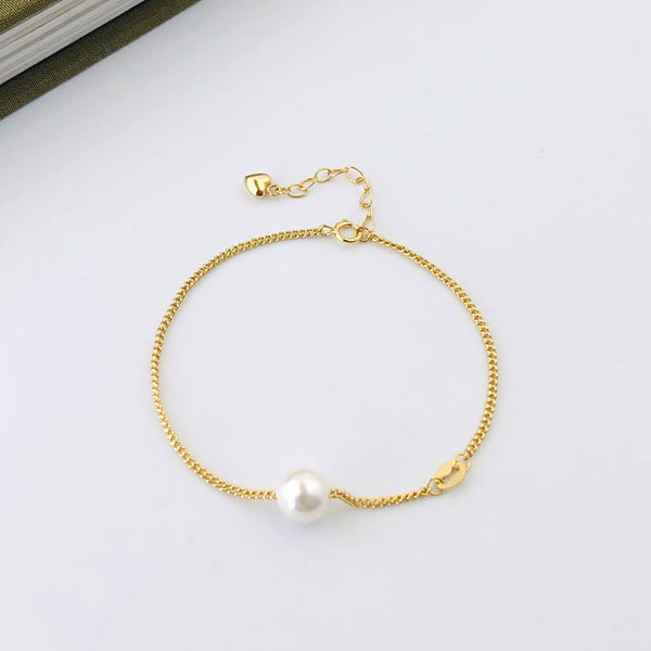 925 Sterling Silver Pearl Bracelet