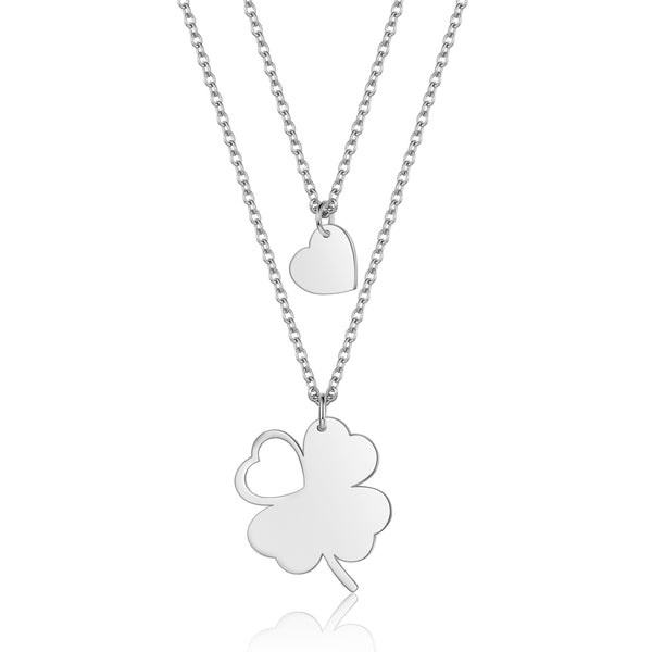 Four-Clover Couple Necklace