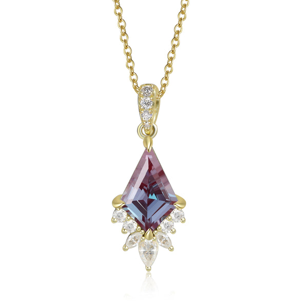 925 Sterling Silver Lab Alexandrite Necklace