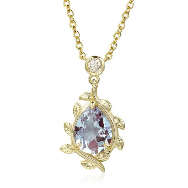 925 Sterling Silver Lab Alexandrite Necklace