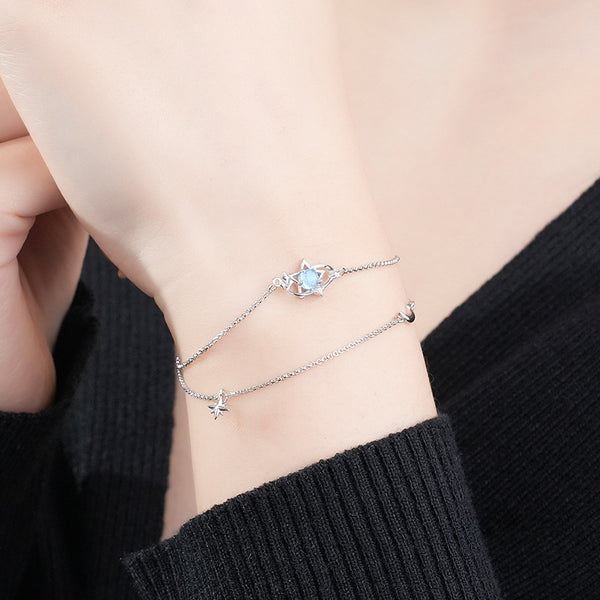 925 Sterling Silver Star Bracelet