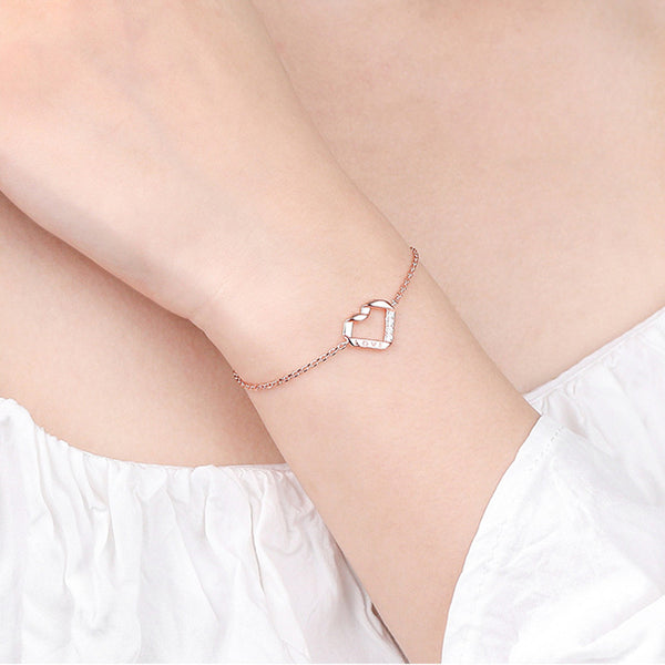 925 Sterling Silver Heart Bracelet