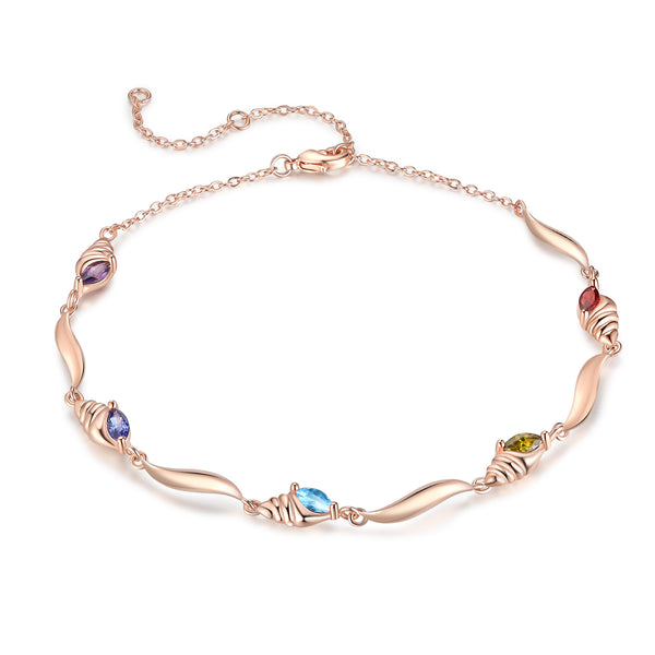 Custom Birthstone Anklet