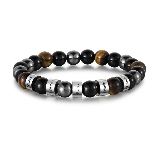 Custom Volcanic Stone Bracelet