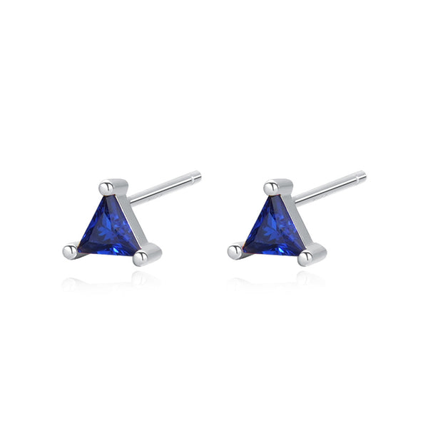 925 Sterling Silver Triangle Earrings