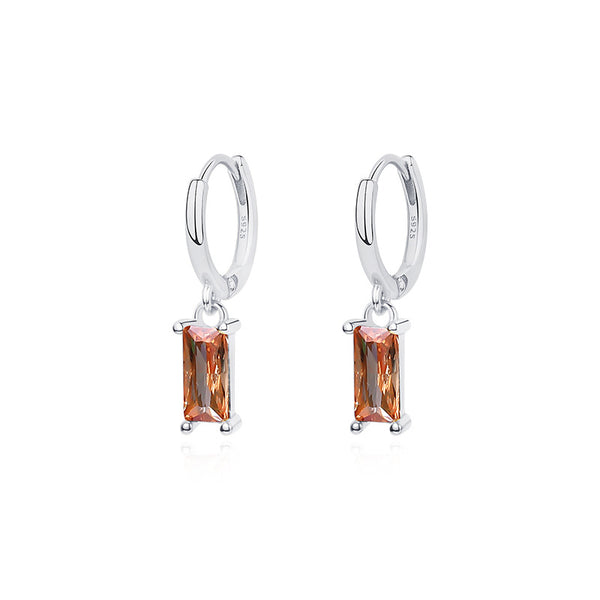 925 Sterling Silver Block Earrings