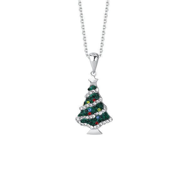 925 Sterling Silver Christmas Tree Necklace