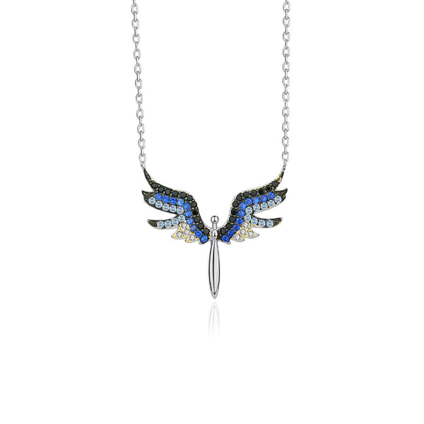 925 Sterling Silver Angel Wings Necklace