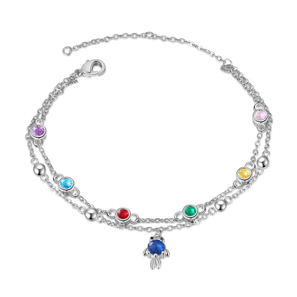 Custom Birthstone Anklet