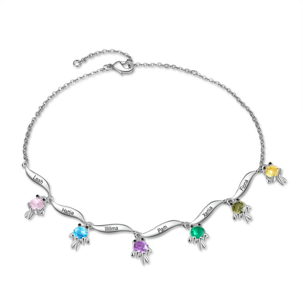 Custom Birthstone Anklet