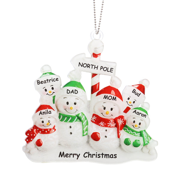 Christmas Decoration Custom Name Snowman Ornament