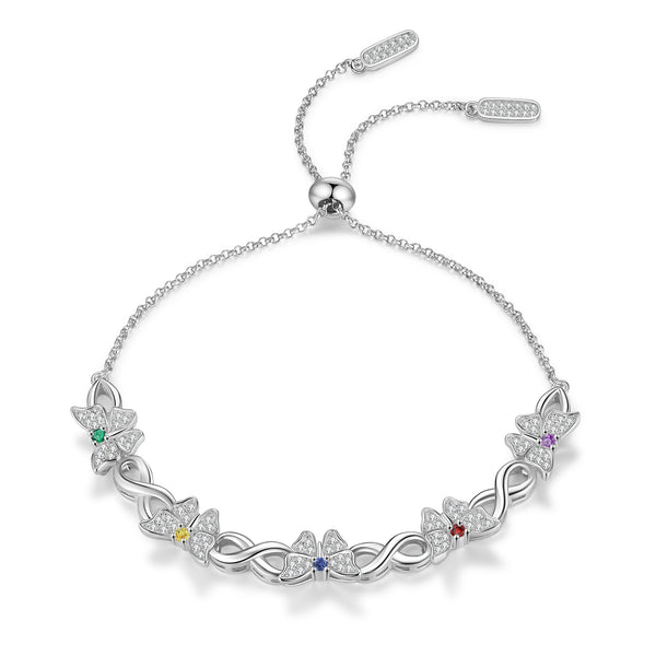 Custom Birthstone Butterfly Bracelet