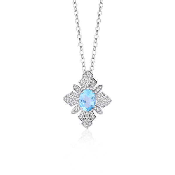 925 Sterling Silver Flowers Necklace