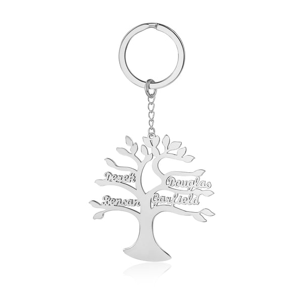 Custom Life Tree Name Keychain