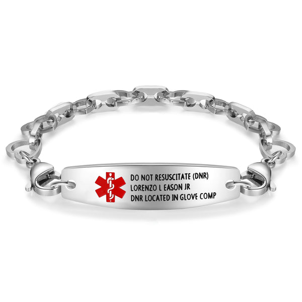 Custom Stainless Steel Medical Women Bracelet