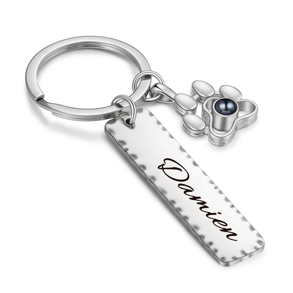 Custom Name Projection Couple Keychain