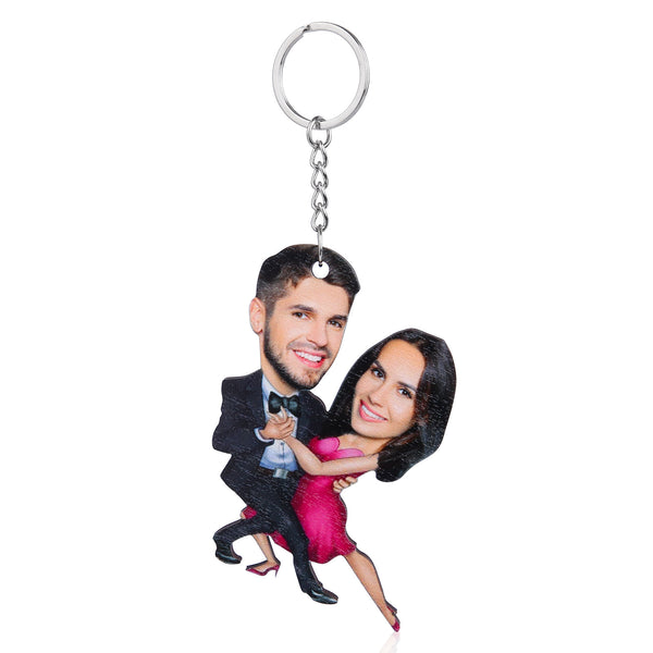 Custom Photo Couple Keychain