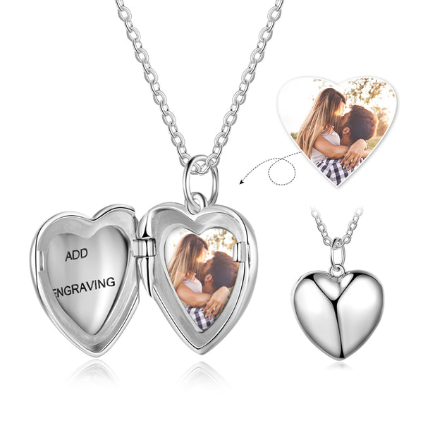 925 Sterling Silver Personalized Photo Necklace