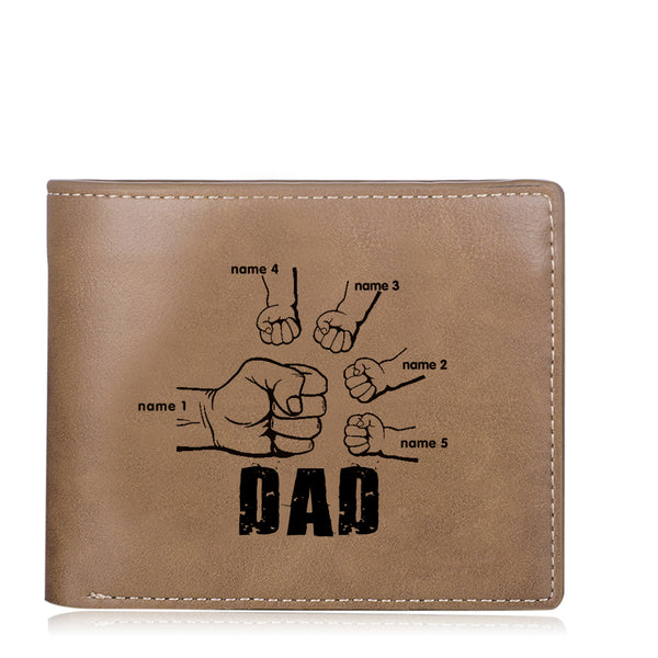 Custom Name Photo Men PU Leather Wallet