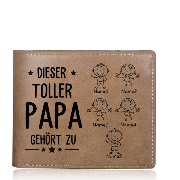 Custom Name and Photo PU Leather Wallet