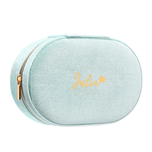 Custom Name Women Velvet Jewelry Bag