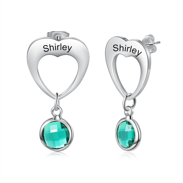 Stainless Steel Birthstone Earrings