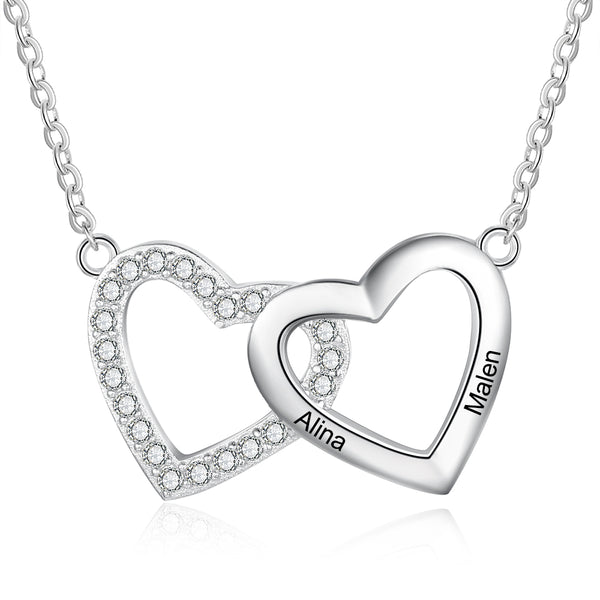 Personalized Rhodium Plated Necklace