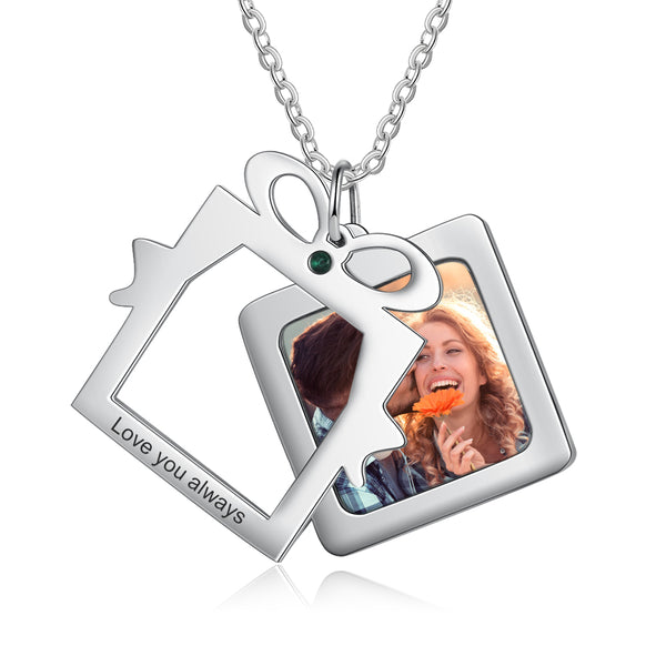 Personalized Stainless Steel Christmas Gift Photo Necklace