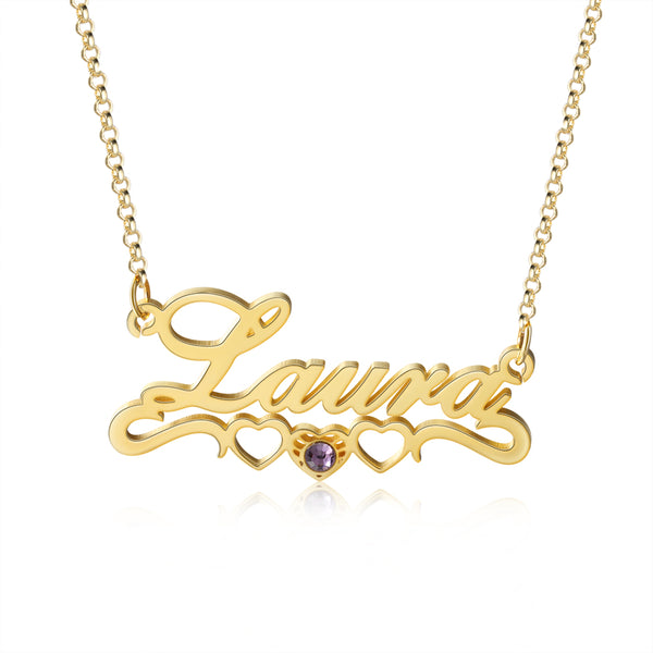 Personalized Rhodium Plated Name Necklace