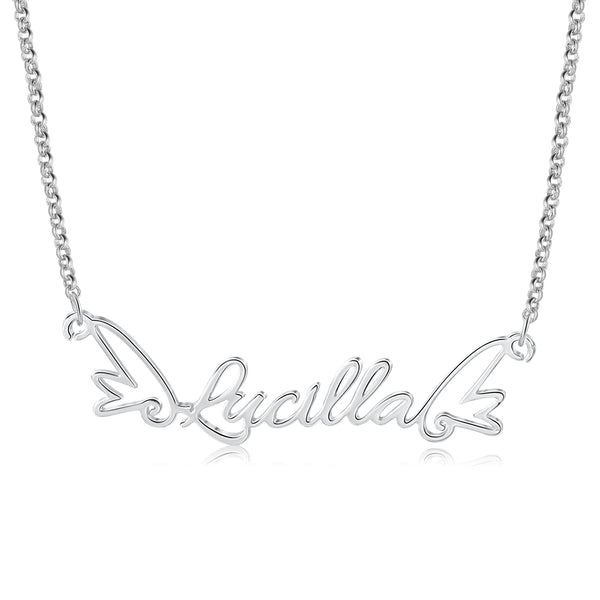 Personalized Wing Name Necklace