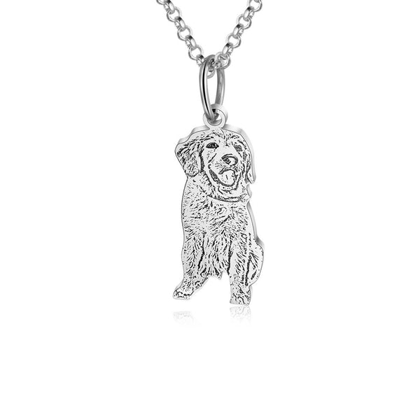 Personalized Stainless Steel Pet Animal Shadow Carving Necklace