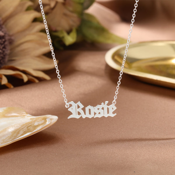 925 Silver Personlized Name Letter Necklace