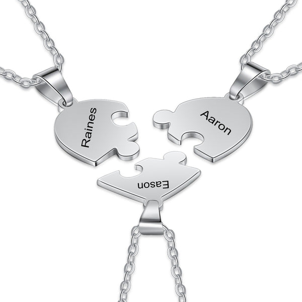 Stainless Steel Peresonalized Name Heart Shape Necklace