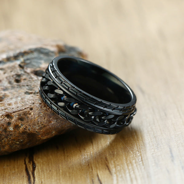 Black Stainless Steel Flat Ring