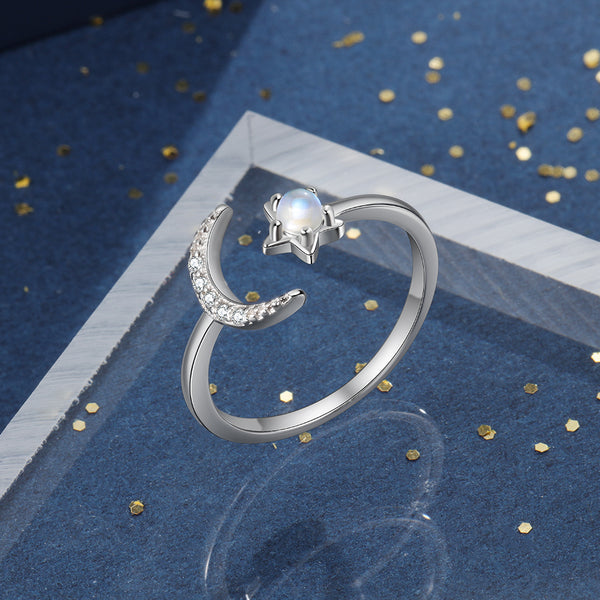 Fashion Moon and Star Ring