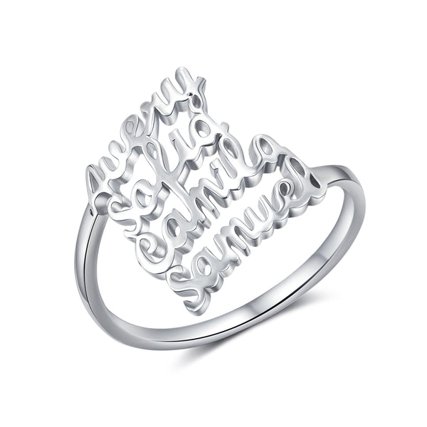 Custom 925 Sterling Silver Name Ring