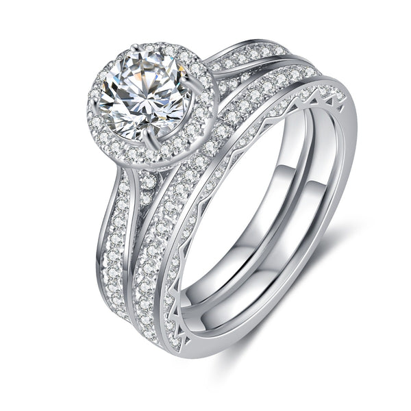 Moissanite S925 Silver Couple Ring